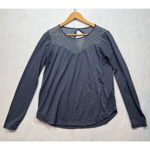Kuhl Tunic Top 8425 Dusty Blue Long Sleeve Shirt Keyhole Back Women's Medium M